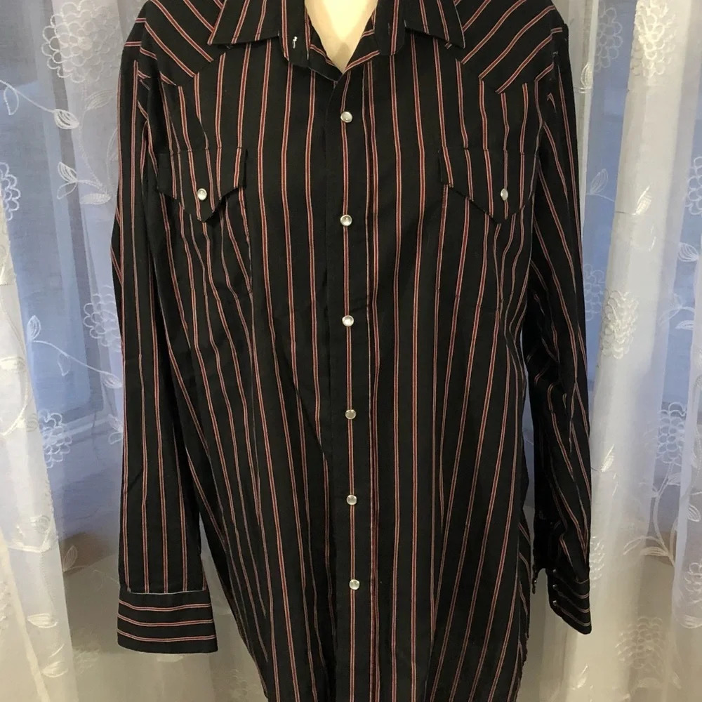 MWG western craft  dress shirt LT/2TG red/black